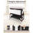 4 in 1 Baby Bassinet Bedside Sleeper & Co-Sleeper W/ Wheels, Storage Basket, Adjustable 7 Heights, Mosquito Net, Breathable Mesh Cradle for Infants Toddler,Black-8891988