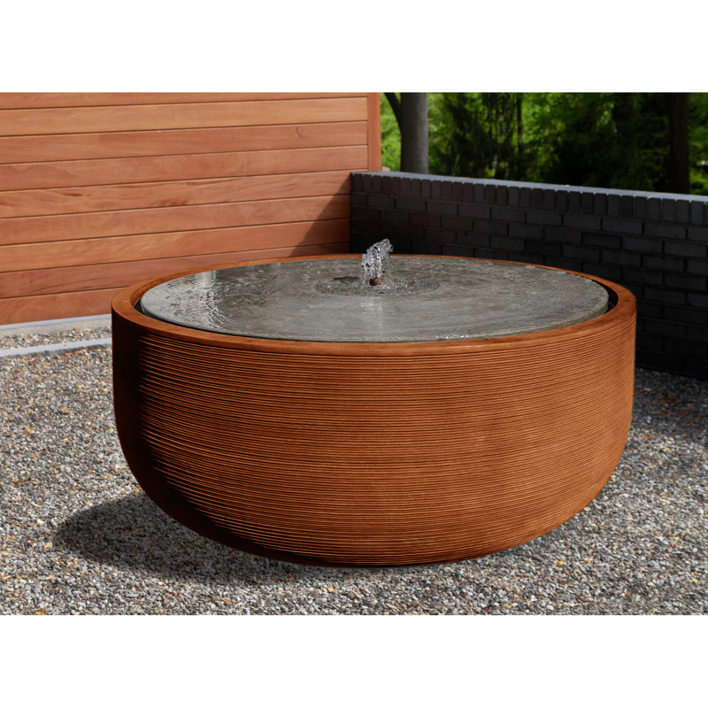 Girona Floor Fountain, 26.25" H x 72" W x 72" D, Ferro Rustico Nuovo