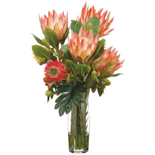 Fabric Mixed Assortment Arrangement in Vase