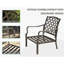 Ensemble de conversation d'extérieur pour patio, table et chaises en métal avec coussins amovibles beiges pour jardin