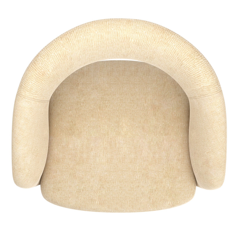 Modern Fabric Accent Chair, Beige Chenille