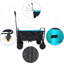 Mini chariot pliant avec cadre en acier robuste et polyester 600D durable pour une utilisation extérieure polyvalente et un rangement facile