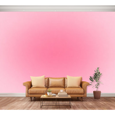 Papier peint mural autocollant à dégradé rose pâle, transition de couleurs douce et floue, style minimaliste, grand format, amovible et autoadhésif, idéal pour le salon, la chambre ou la chambre d'enfant (100 po H x 144 po L).
