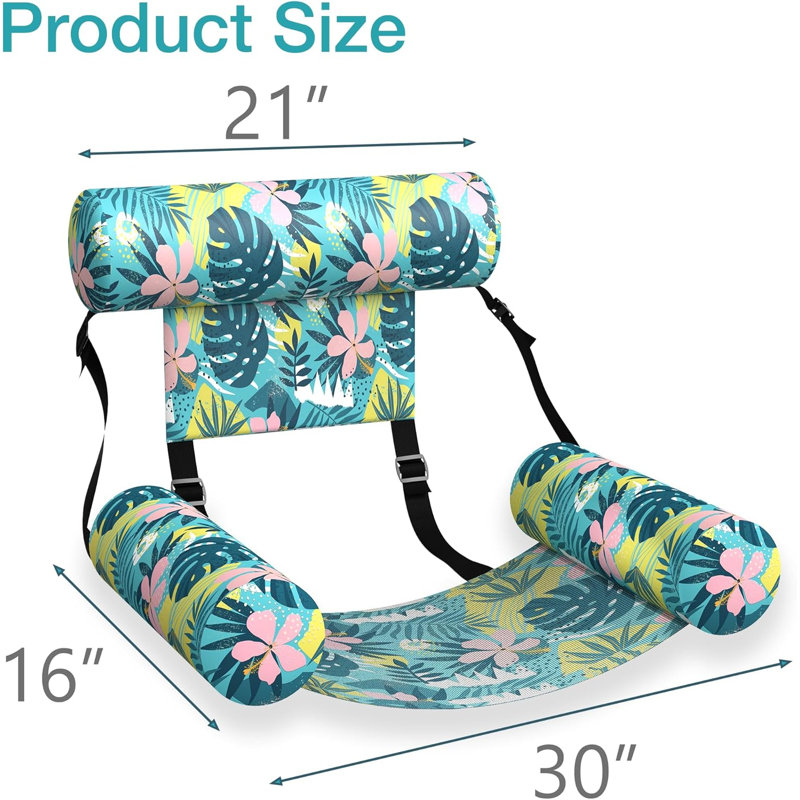 2 Pack Ultimate Comfort Inflatable Pool Floats With Soft Fabric Cover And Ergonomic Headrest Perfect For Pool Party, Sea, Beach, Lake River,Multicolor 30In L X 16In W
