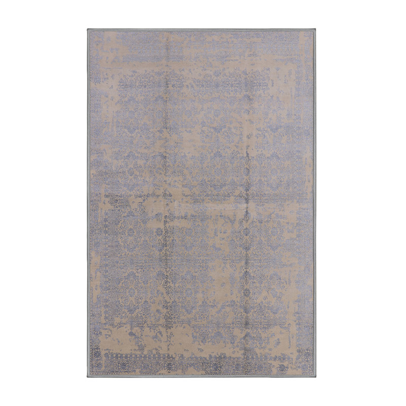 Tapis oriental bleu / beige, Rectangle 2 pi x 4 pi
