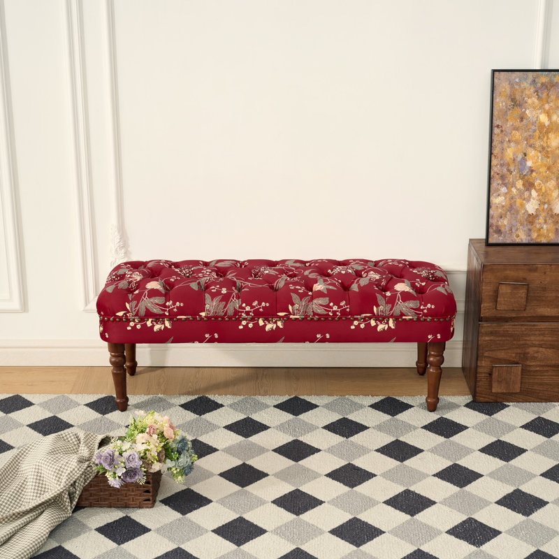 Banc, Rouge / floral, Rouge