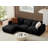Ballyrobert 4 - Piece Upholstered Sectional Teddy Wool Modern Sectional Sofa 3 Seat L Shaped Convertible Modular Sectional Sofa with Reversible Ottoman-519874045