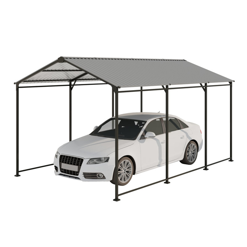 Abri de garage en métal 1015 pi avec rouille - Toit en acier galvanisé