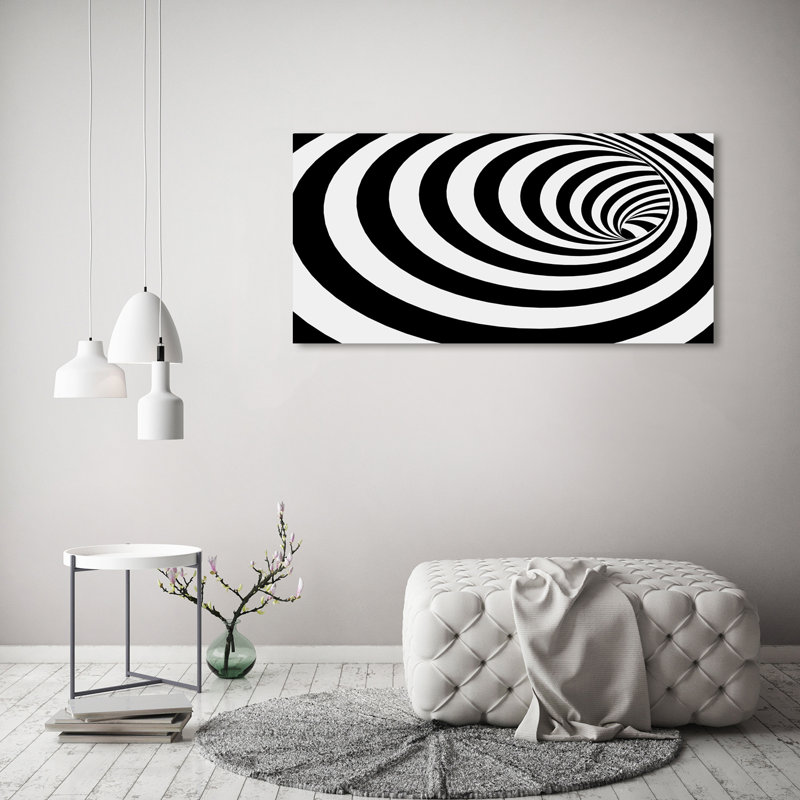 Spiral With Stripes - Wrapped Canvas Print