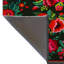 Tapis décoratif moderne noir à motif de franges roses et rouges-110041955