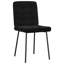 2 chaises de salle à manger en velours noir