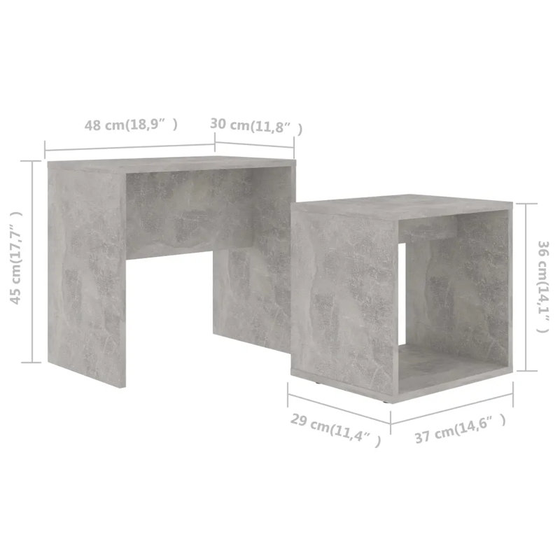 Bisher Coffee Table, Concrete Grey
