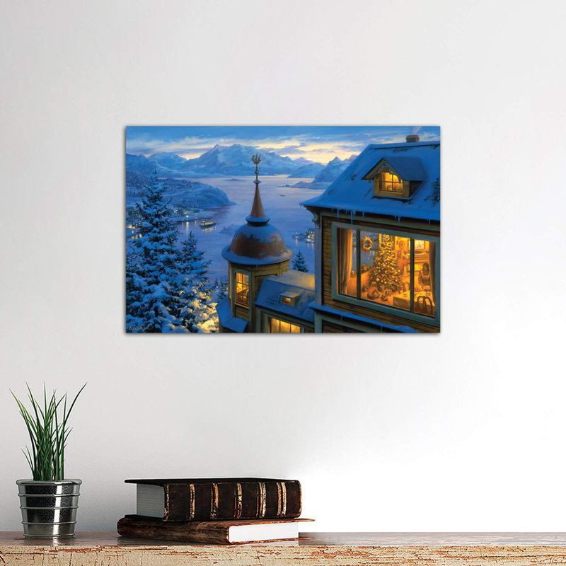 Coming Home For Christmas by Evgeny Lushpin - Wrapped Canvas Painting, 66.04 cm H x 45.72 cm W x 1.91 cm D