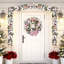 Couronne de Noël pré-illuminée de 61 cm (24 pouces) avec 20 lumières DEL, décorations en forme de cœur et boîte-cadeau