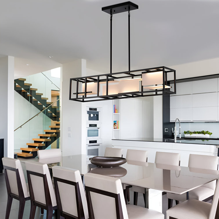 Redvers LED 40 inch Black Linear Pendant Ceiling Light Led Panel