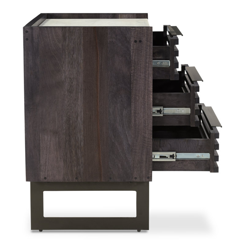 Iker 3 - Drawer Solid Wood Dresser