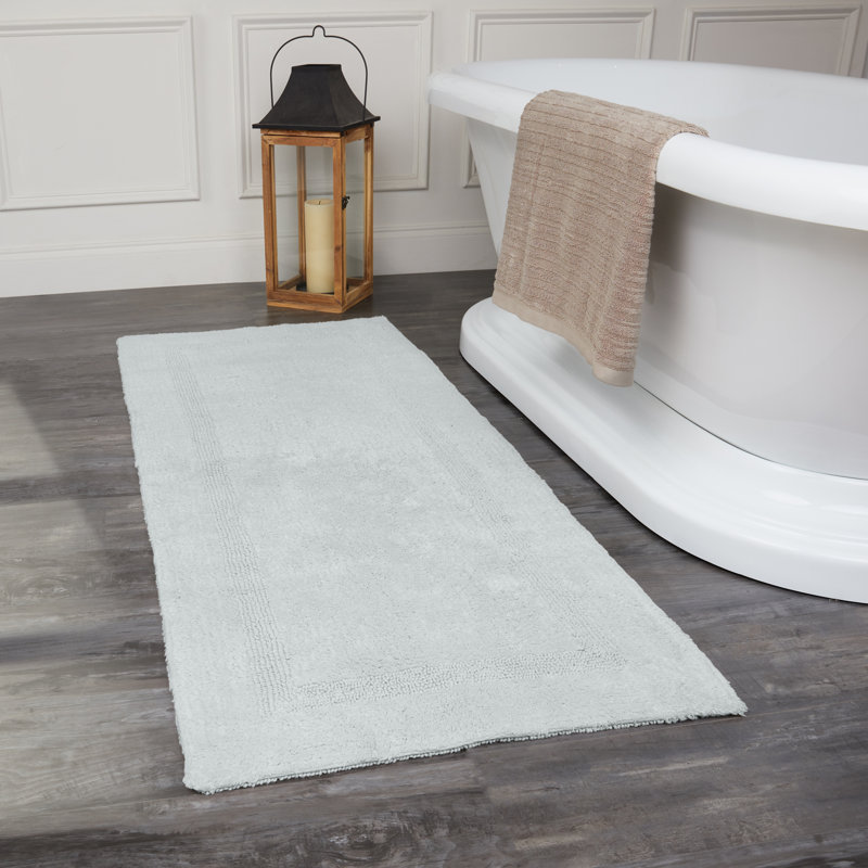 Tapis pour salle de bain Edilio, L 24 po x L 60 po, Argent