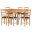 Hatcher 6 - Person Solid Oak Dining Set