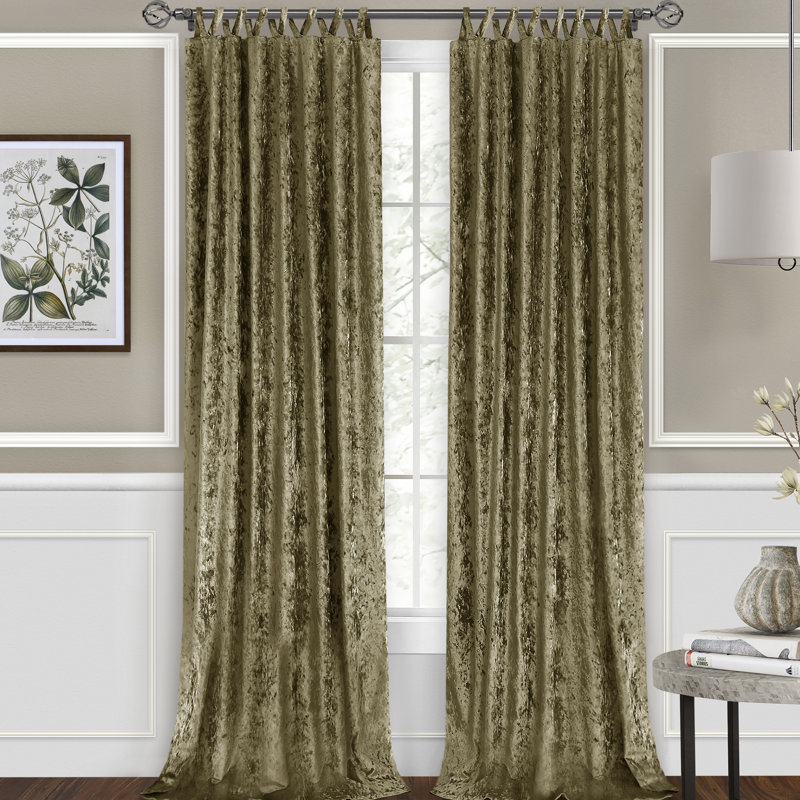 Vickers Semi Sheer Curtain Single Panel, 50" W x 63" L, Moss