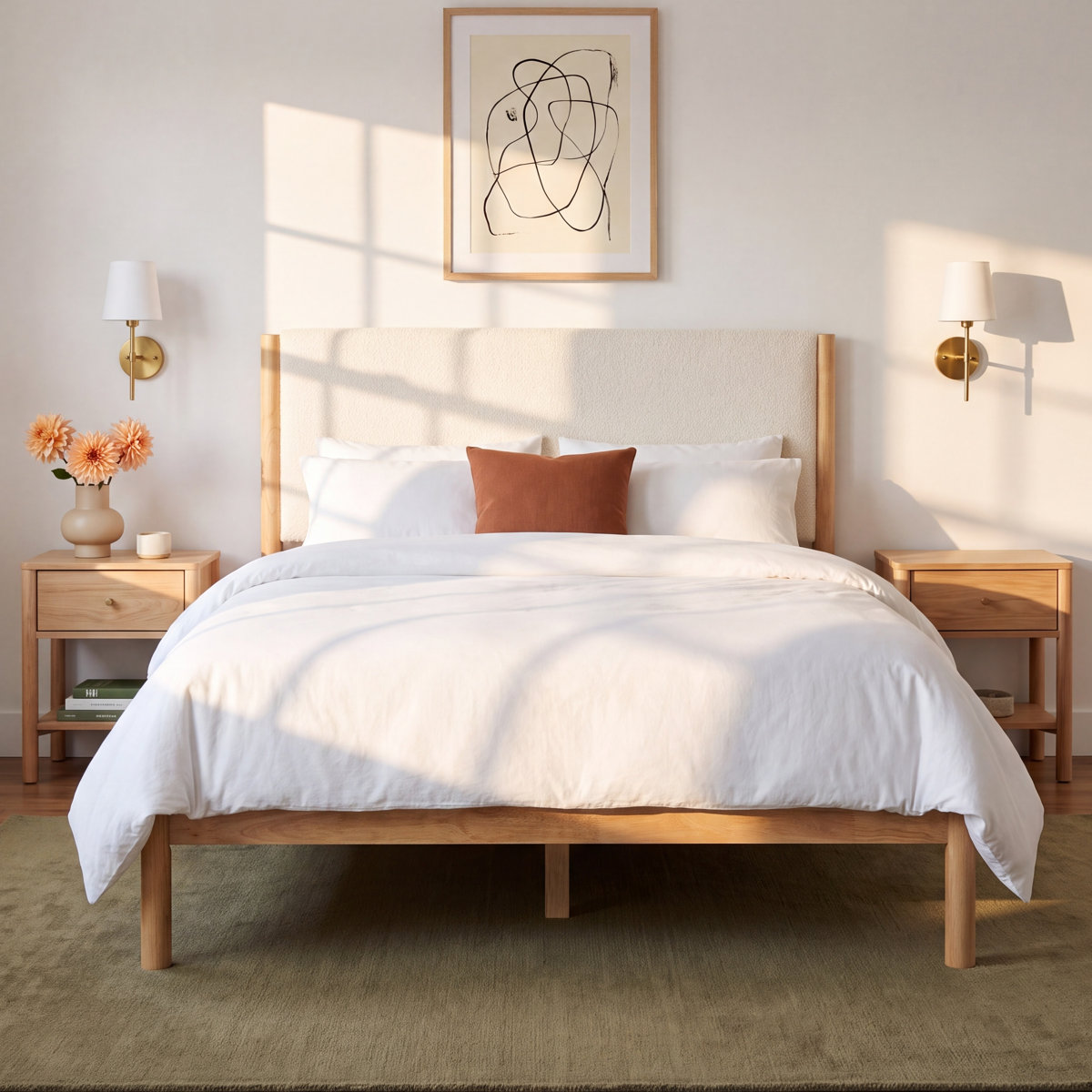 Ebern Designs Ardin Boucle Bed & Reviews | AllModern
