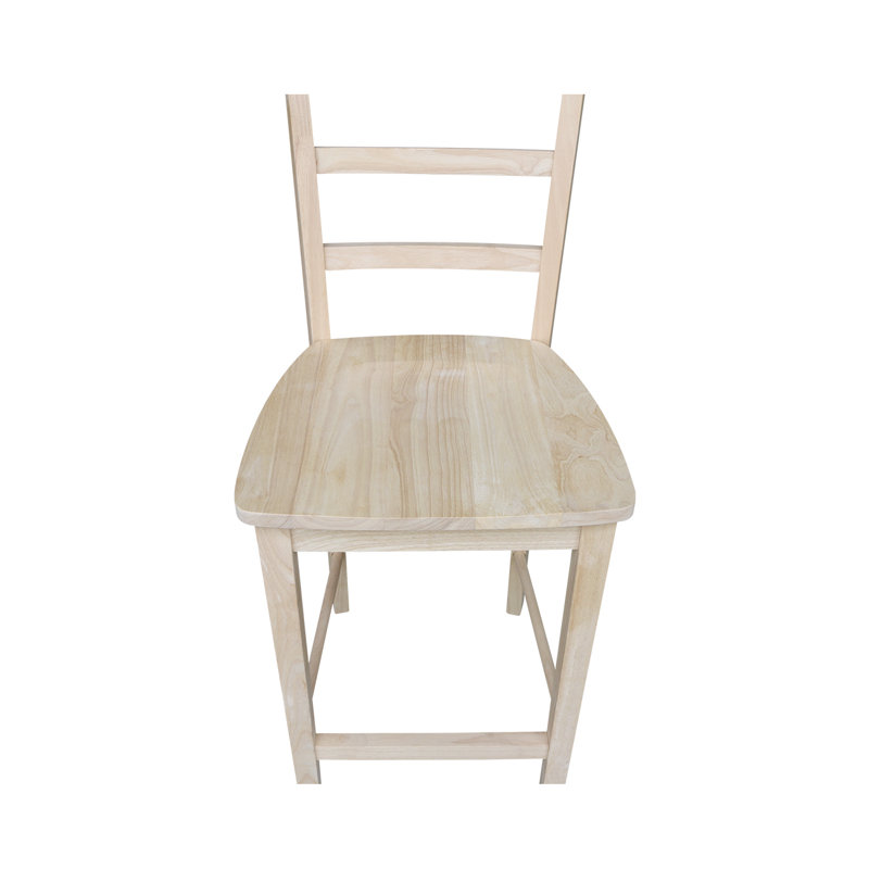 Klynn Solid Wood Counter Stool, Unfinished