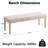53" Modern Dining Chairs Bench, Fabric Upholstered Seat with Solid Wood Frame for Kitchen Table, Breakfast Nook and Cafe, Beige-716508671
