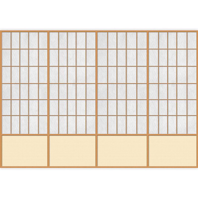 Panneau mural japonais à fenêtre japonaise, L 100 po x L 144 po