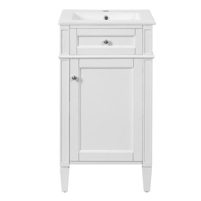 Meuble-lavabo de salle de bain avec lavabo en céramique