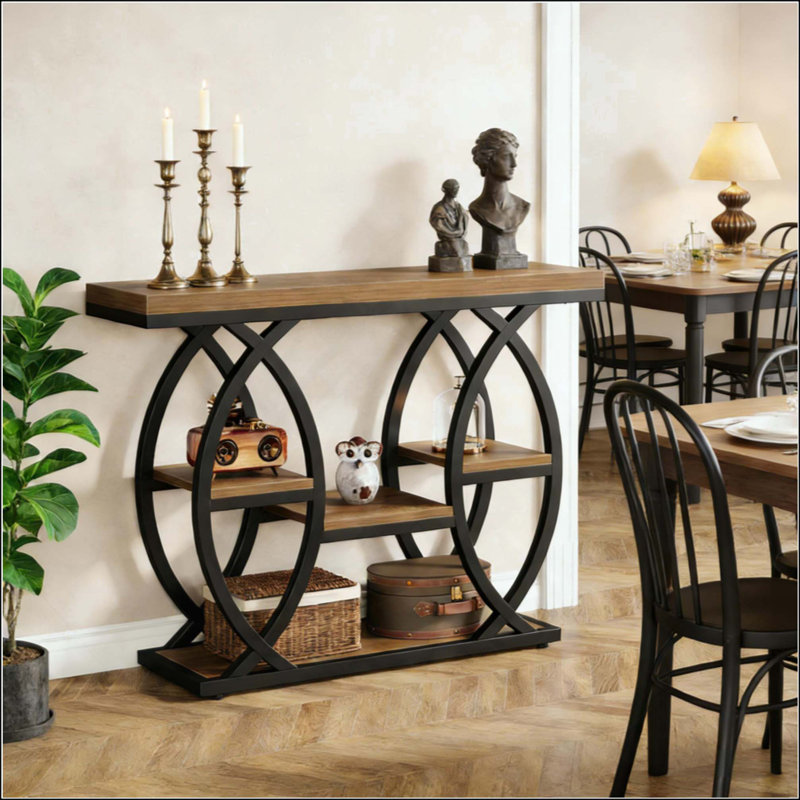 Classic Entryway Table,Practical Console Table,Steady Sofa Table, Brown