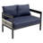 Multi-Person Outdoor Iron Sofa Set With A Table, Rattan Decoration, Waterproof, Rust-Proof, Suitable For Garden, Lawn Use-792545748