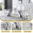 Modern Dining Room Sets,  94.49" Rectangular Tempered Glass Dining Table With Stainless Steel Dining Chairs-1720990301-1720990290-1725994421
