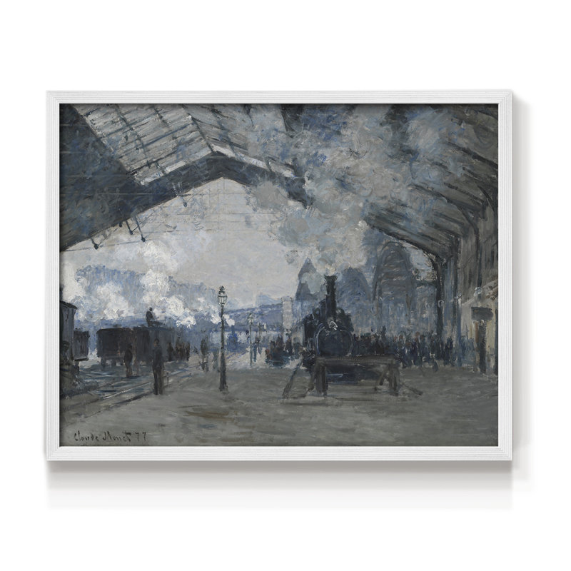 Paysages rétro-DCCLV III - impression encadrée - réaménageable, H 22 po x l 28 po, Blanc