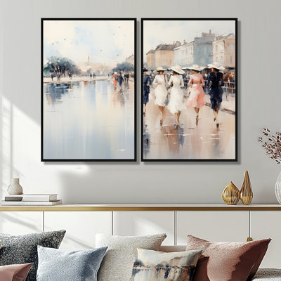 Fashion Impressionist Elegance III - art mural surdimensionné de luxe
