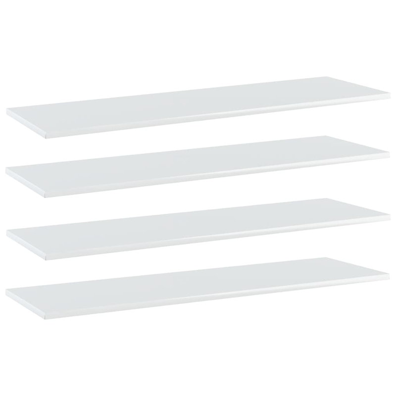 Tablettes flottantes étagères murales, Blanc très luisant, H 0,6 po x l 39,4 po x P 11,8 po