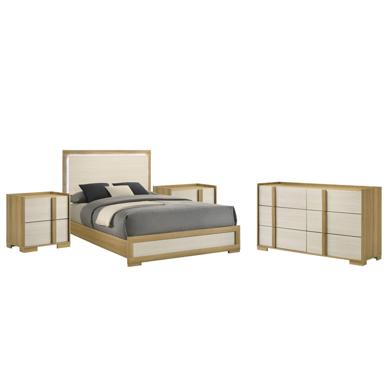 Holden Natural Queen 4-Piece Bedroom Set