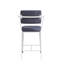 Ensemble de chaises carrées à hauteur de comptoir en tissu gris et blanc Cargo-129603244-129603245-129603247