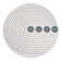 Indoor and outdoor rug in beige and cream - reversible rug - 120cm round - circle pattern - weather -resistant