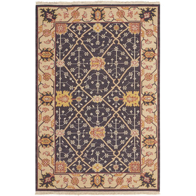 Tapis indigo / brun Glenndora