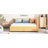 Full Sized Upholstered Bed With 2 Storage Compartments, Yellow Linen, Stable Frame, No Box Spring Daybed In Linen Fabric, Spaces, Robust For Home Use-1857272229