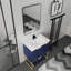 Meuble-lavabo autoportant de 30 pouces avec lavabo en résine, durable et élégant pour les salles de bain modernes