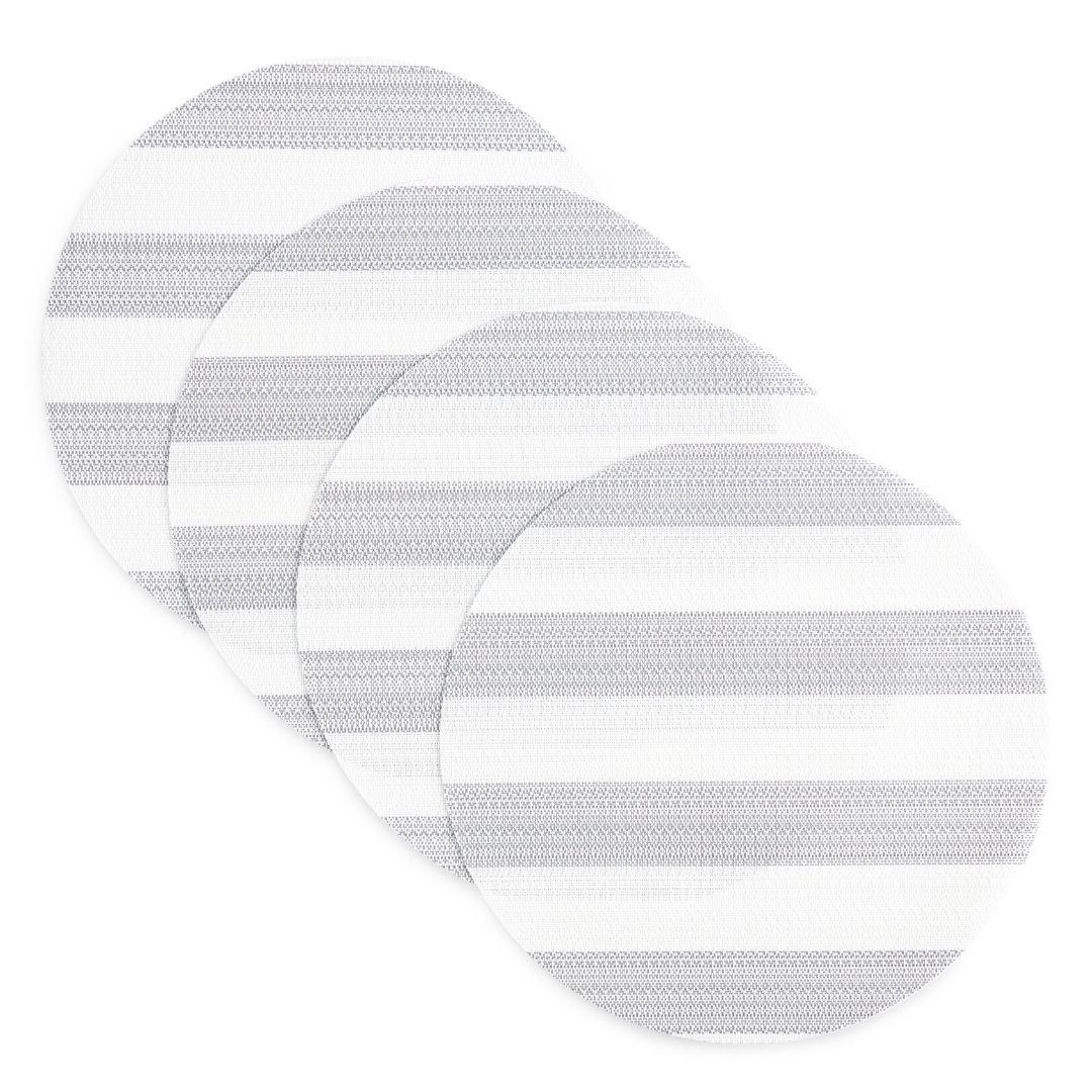 Town & Country Basics Cabana Stripe Indoor/Outdoor Round Placemat (Set of 4) Town & Country Living 