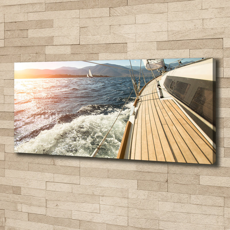 Sailboat in the Sea 1 Piece Wall Art on Canvas
