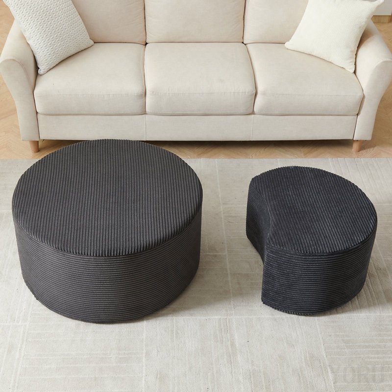 Ensemble de tables basses gigognes 2P, Black