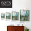 «Abstract Turquoise Forest I», reproduction encadrée - bois massif-609788254-609788577