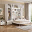 Grand lit escamotable mural avec tablettes du haut et garde-robe-130417900