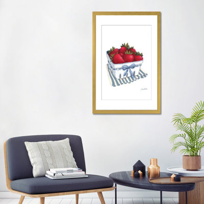 Summer Sweetness Strawberries - Wall Art Print - Framed Fine Art Paper