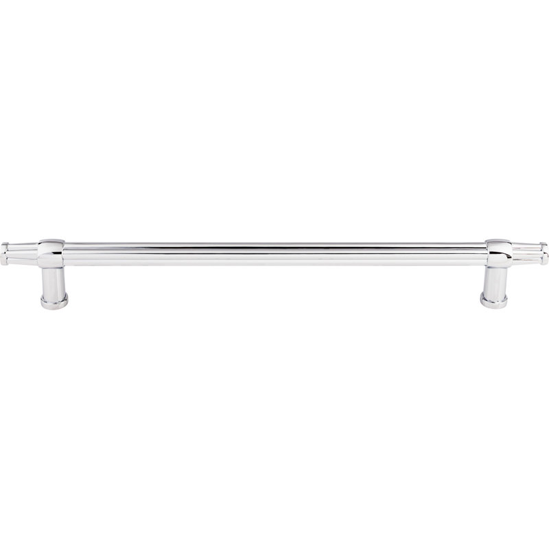 Luxor Appliance Pull, Polished Chrome, 12" Center to Center