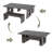 3-Piece Dining Table Set For 6-8 People, 70.8'' Rectangle Kitchen Table With 2 Benches For Breakfast Nook, Dining Room Furniture-1375393458