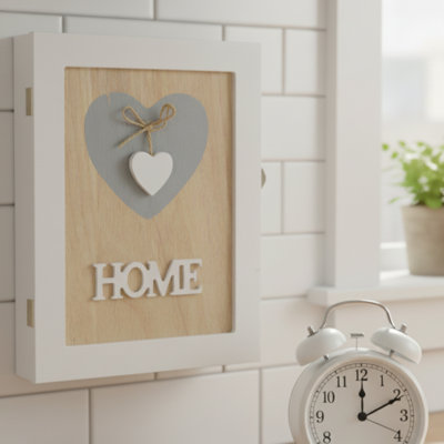 Heart 6 Key Hook Holder Organizer Box