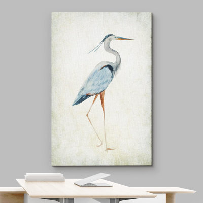 Crane Heron Bird " Heron Bird Standing Wild Animal Gallery Wrap "
